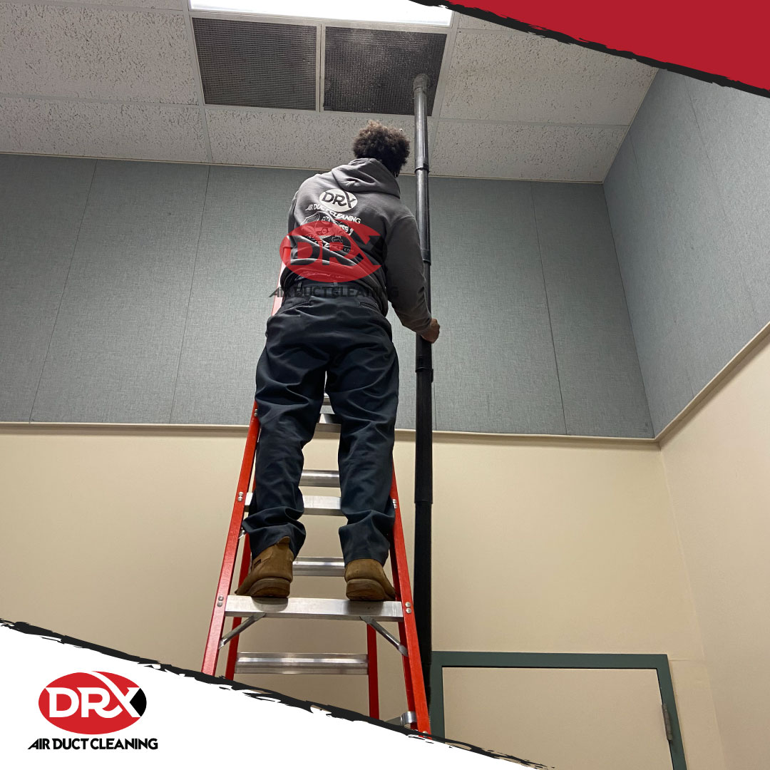 DRX Duct Cleaning Employee Commercial building